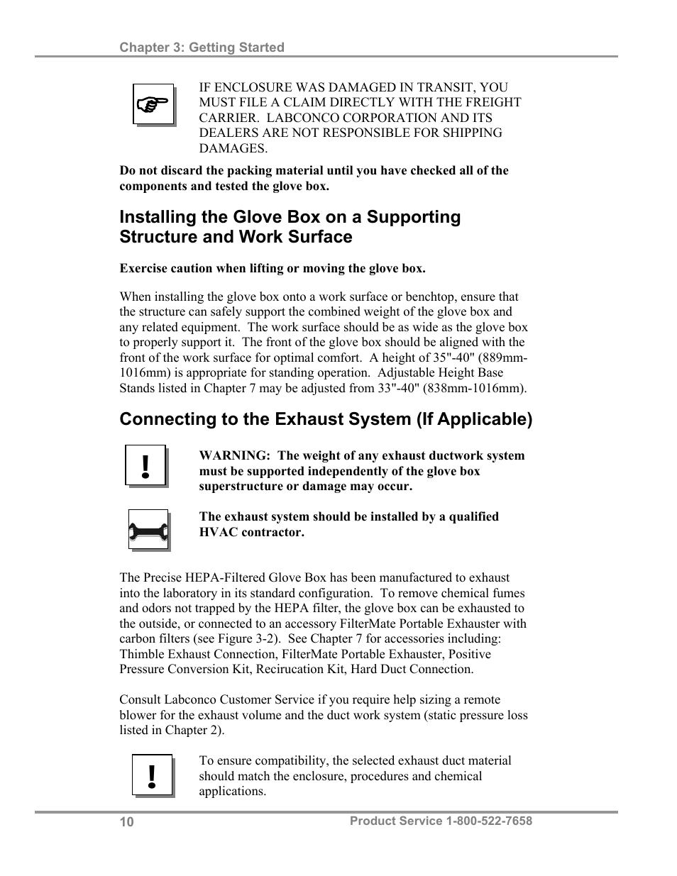 Labconco Precise HEPA-Filtered Glove Boxes 5220231 User Manual | Page 14 / 54