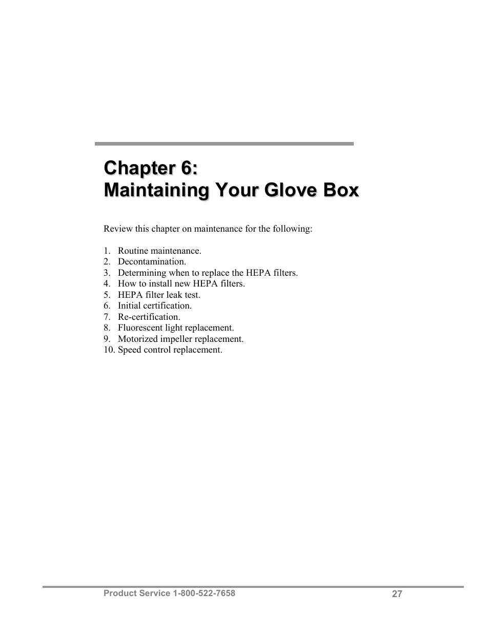 Labconco Precise HEPA-Filtered Glove Boxes 5220231 User Manual | Page 31 / 54