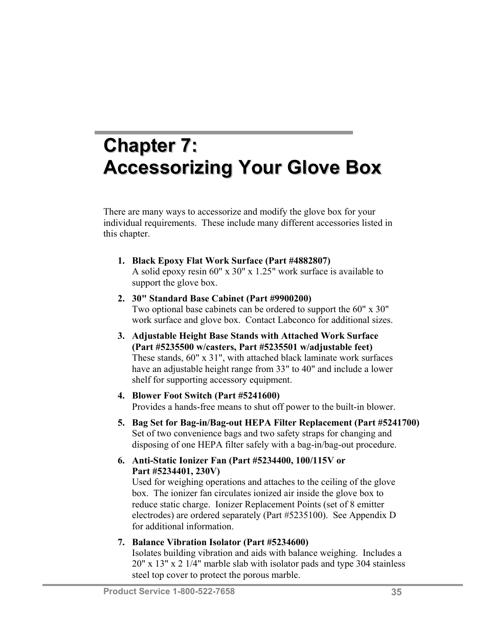 Labconco Precise HEPA-Filtered Glove Boxes 5220231 User Manual | Page 39 / 54