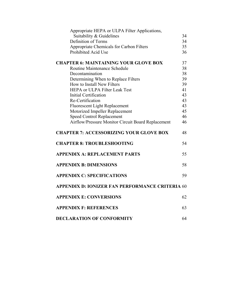 Labconco Protector Filtered Glove Box User Manual | Page 4 / 68