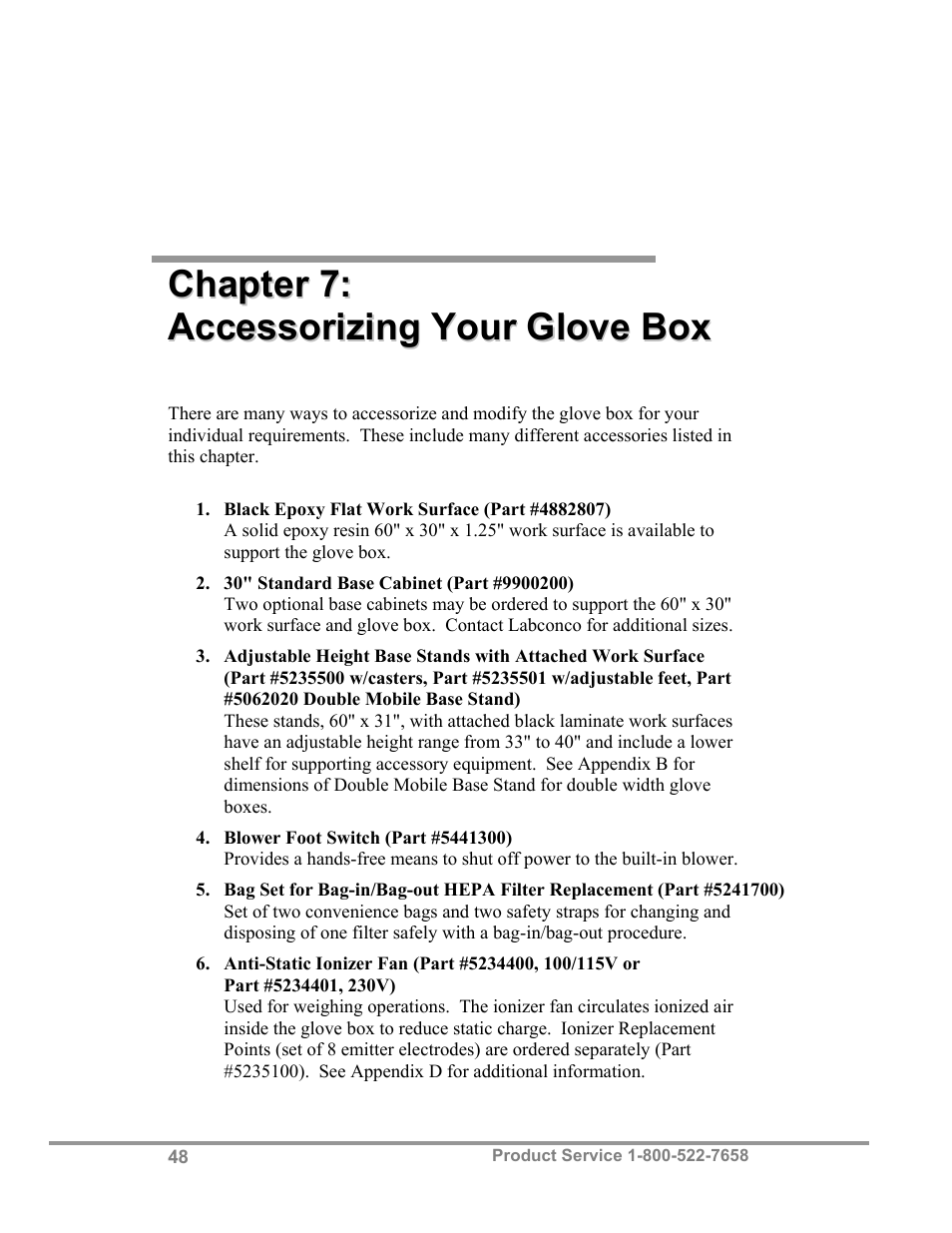 Labconco Protector Filtered Glove Box User Manual | Page 52 / 68