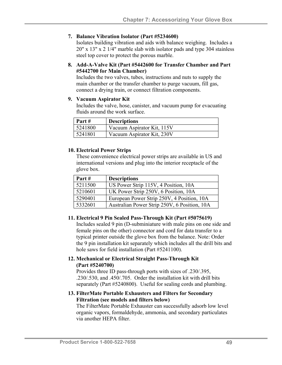Labconco Protector Filtered Glove Box User Manual | Page 53 / 68