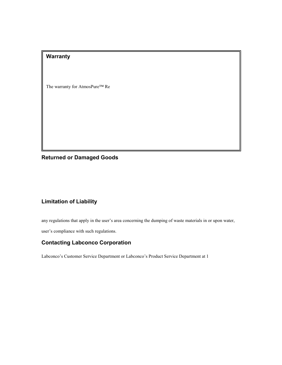 Labconco AtmosPure Re-Gen Gas Purifiers 5121845 User Manual | Page 2 / 59