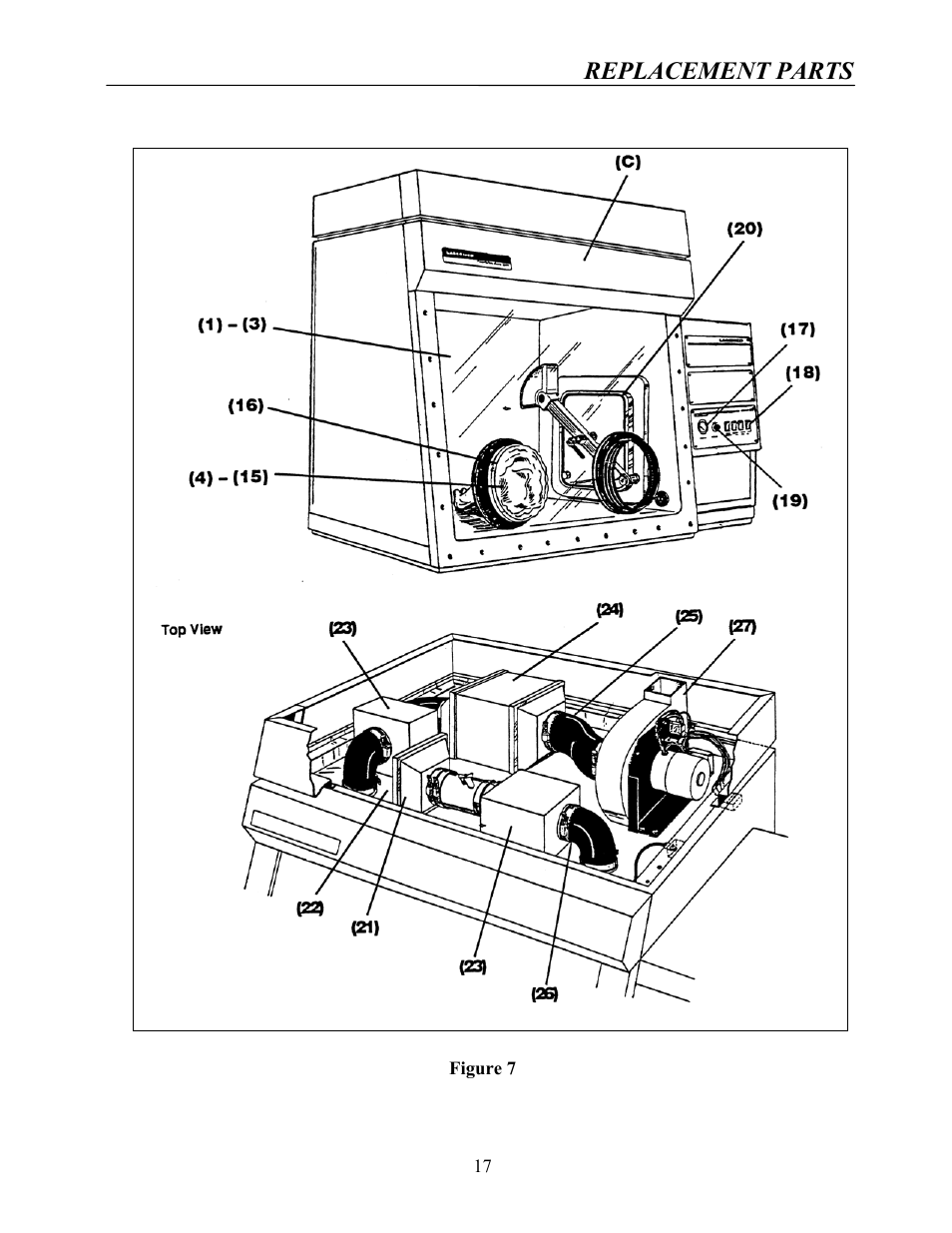 Replacement parts | Labconco Protector Multi-Hazard Glove Box 5065502 User Manual | Page 16 / 31