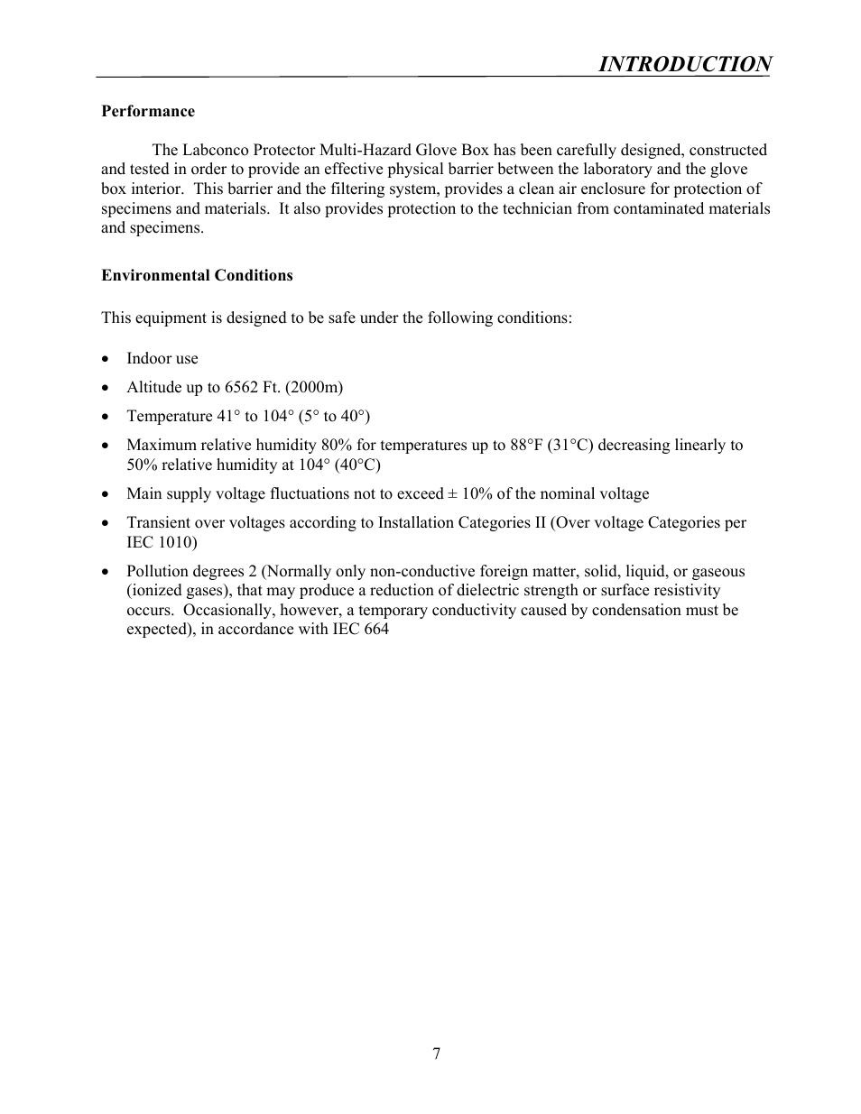 Introduction | Labconco Protector Multi-Hazard Glove Box 5065502 User Manual | Page 6 / 31