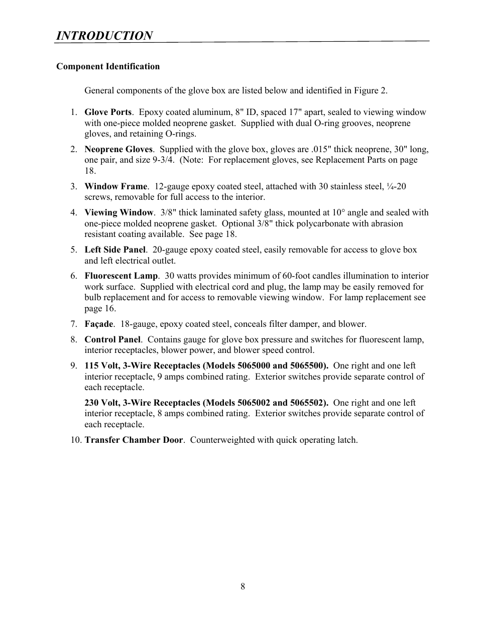 Introduction | Labconco Protector Multi-Hazard Glove Box 5065502 User Manual | Page 7 / 31