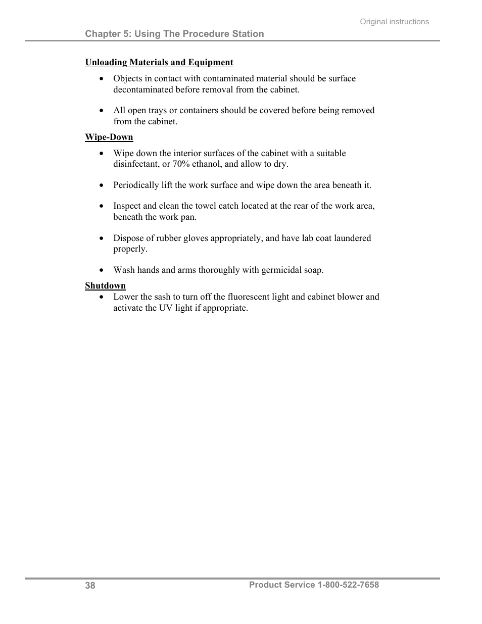 Labconco PuriCare Procedure Stations 31261 Series User Manual | Page 44 / 62