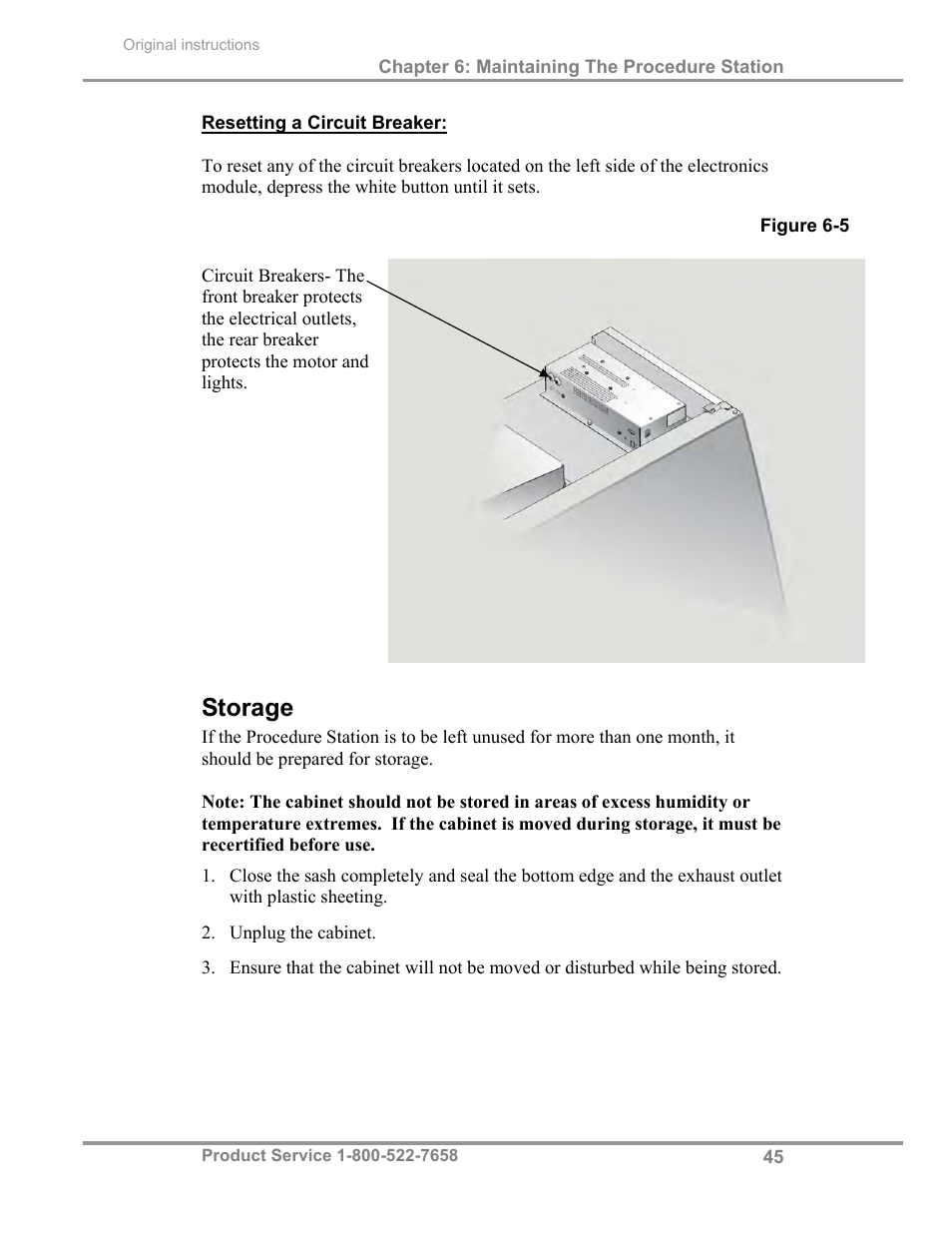 Storage | Labconco PuriCare Procedure Stations 31261 Series User Manual | Page 51 / 62
