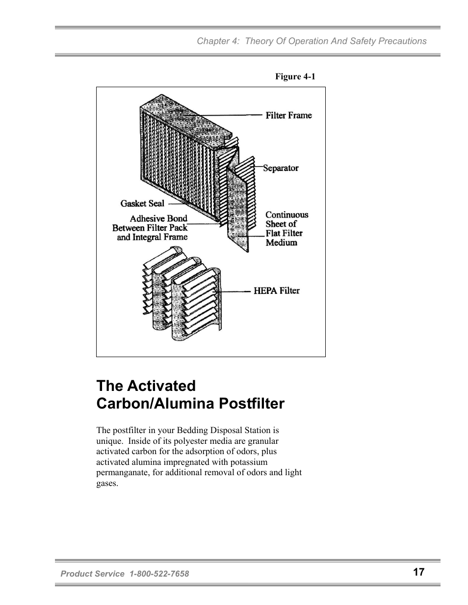 The activated carbon/alumina postfilter | Labconco PuriCare Bedding Disposal Stations 3840020 User Manual | Page 21 / 59