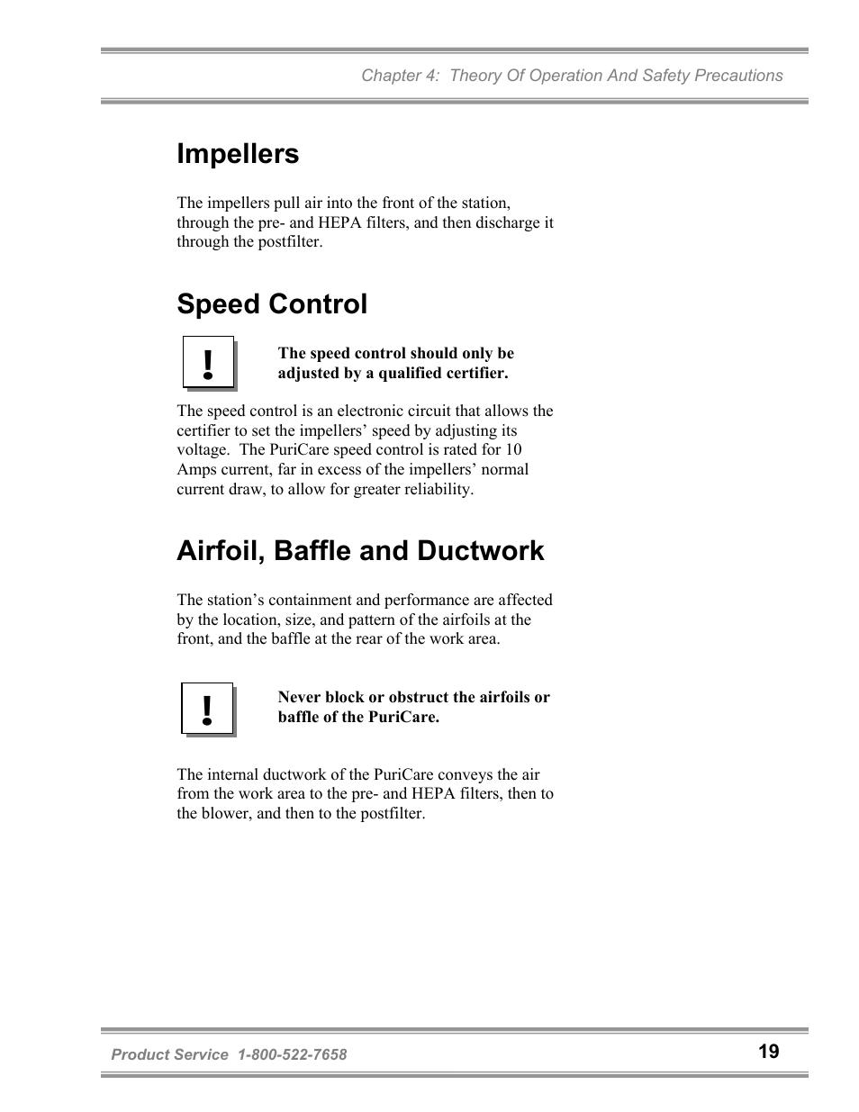 Impellers, Speed control, Airfoil, baffle and ductwork | Labconco PuriCare Bedding Disposal Stations 3840020 User Manual | Page 23 / 59