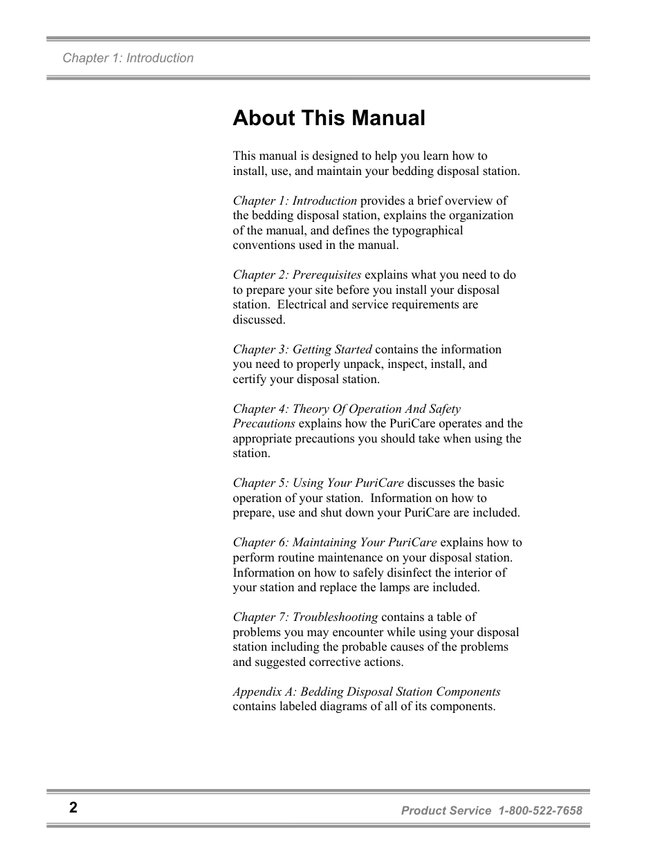 About this manual | Labconco PuriCare Bedding Disposal Stations 3840020 User Manual | Page 6 / 59