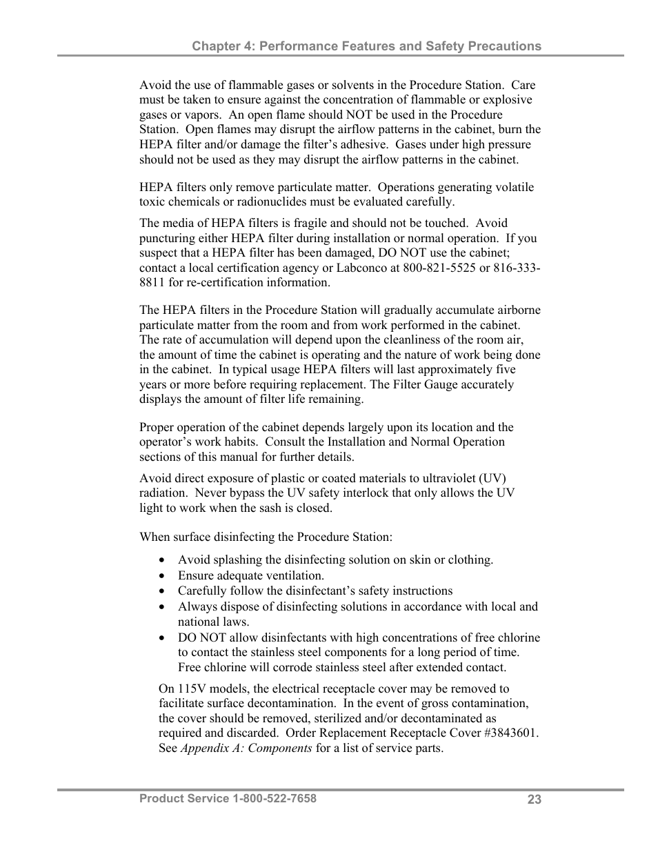 Labconco PuriCare Procedure Stations 38100 User Manual | Page 28 / 70