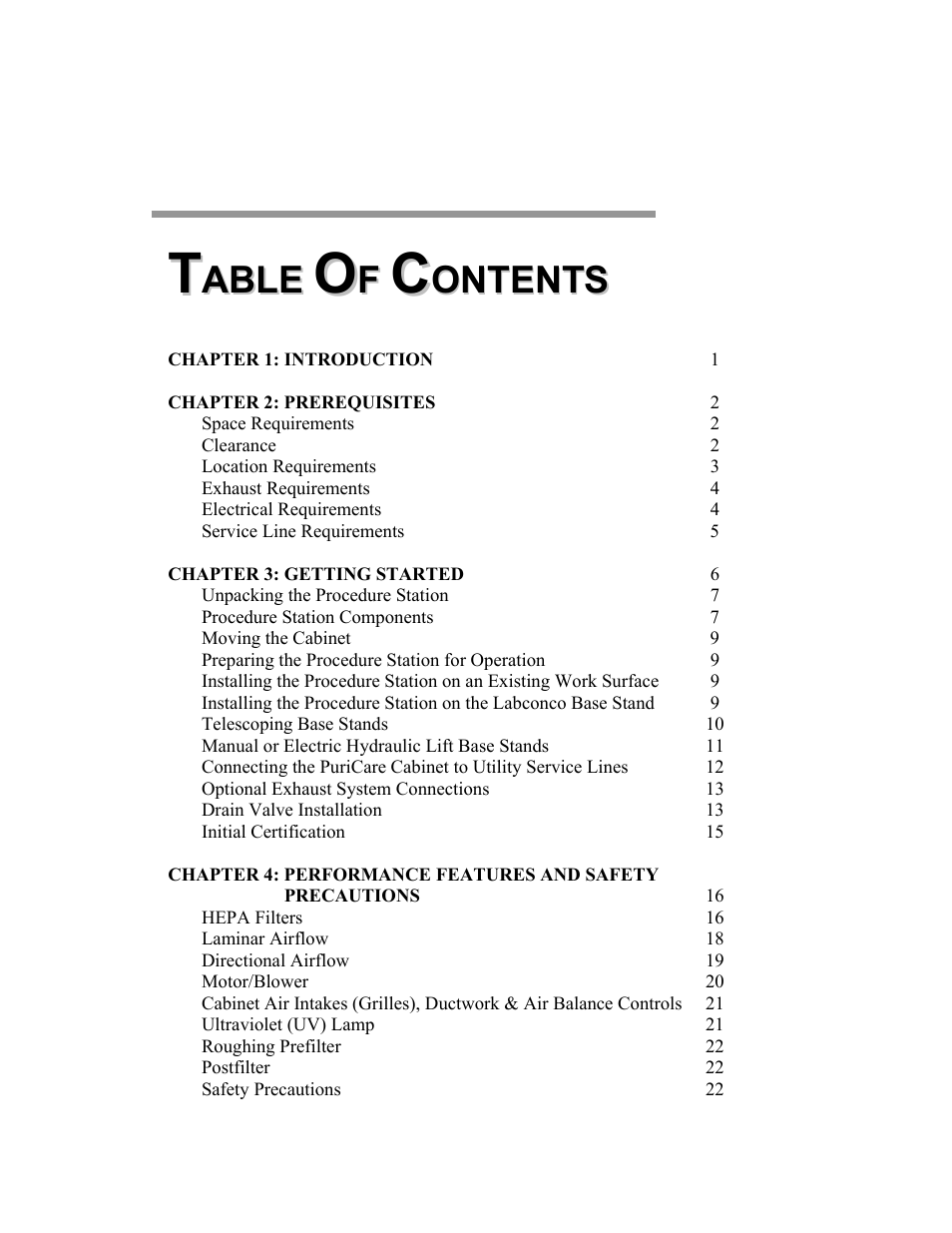 Labconco PuriCare Procedure Stations 38100 User Manual | Page 3 / 70