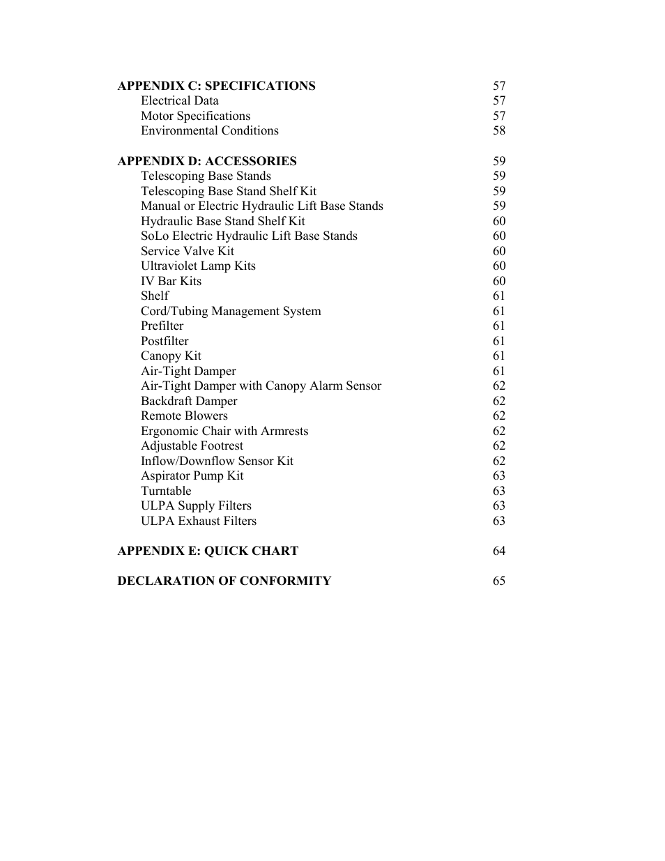Labconco PuriCare Procedure Stations 38100 User Manual | Page 5 / 70