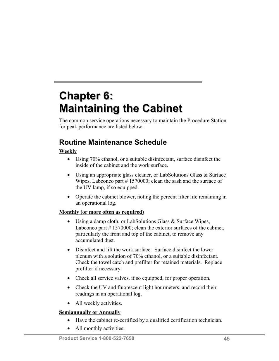 Labconco PuriCare Procedure Stations 38100 User Manual | Page 50 / 70