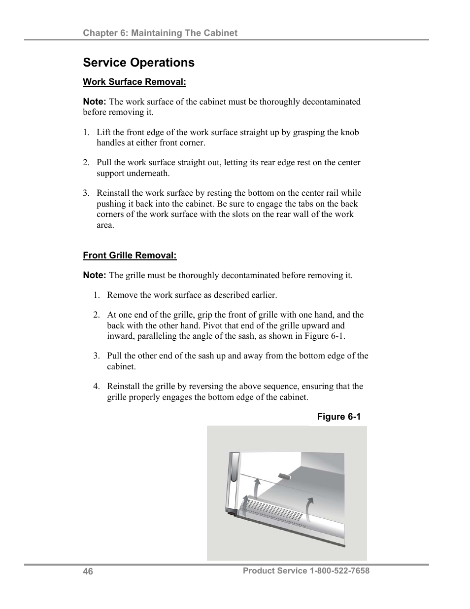Service operations | Labconco PuriCare Procedure Stations 38100 User Manual | Page 51 / 70