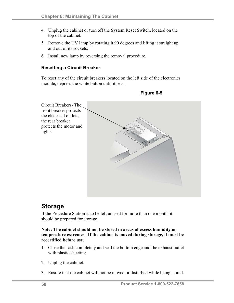 Storage | Labconco PuriCare Procedure Stations 38100 User Manual | Page 55 / 70