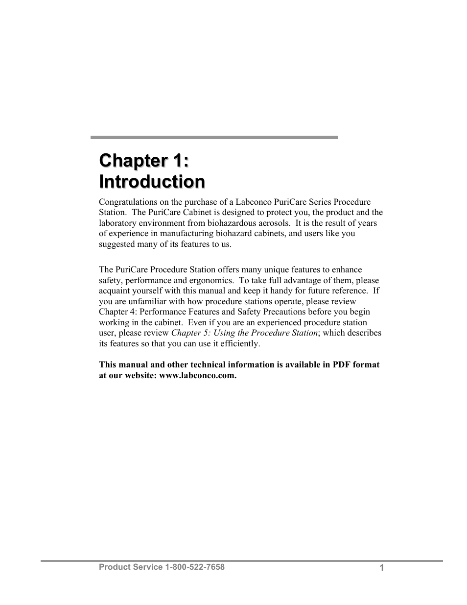 Labconco PuriCare Procedure Stations 38100 User Manual | Page 6 / 70