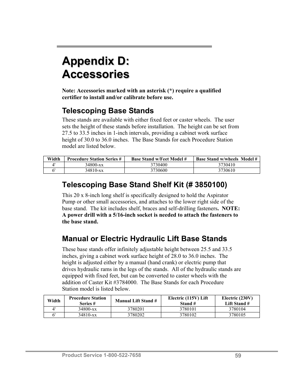 Labconco PuriCare Procedure Stations 38100 User Manual | Page 64 / 70