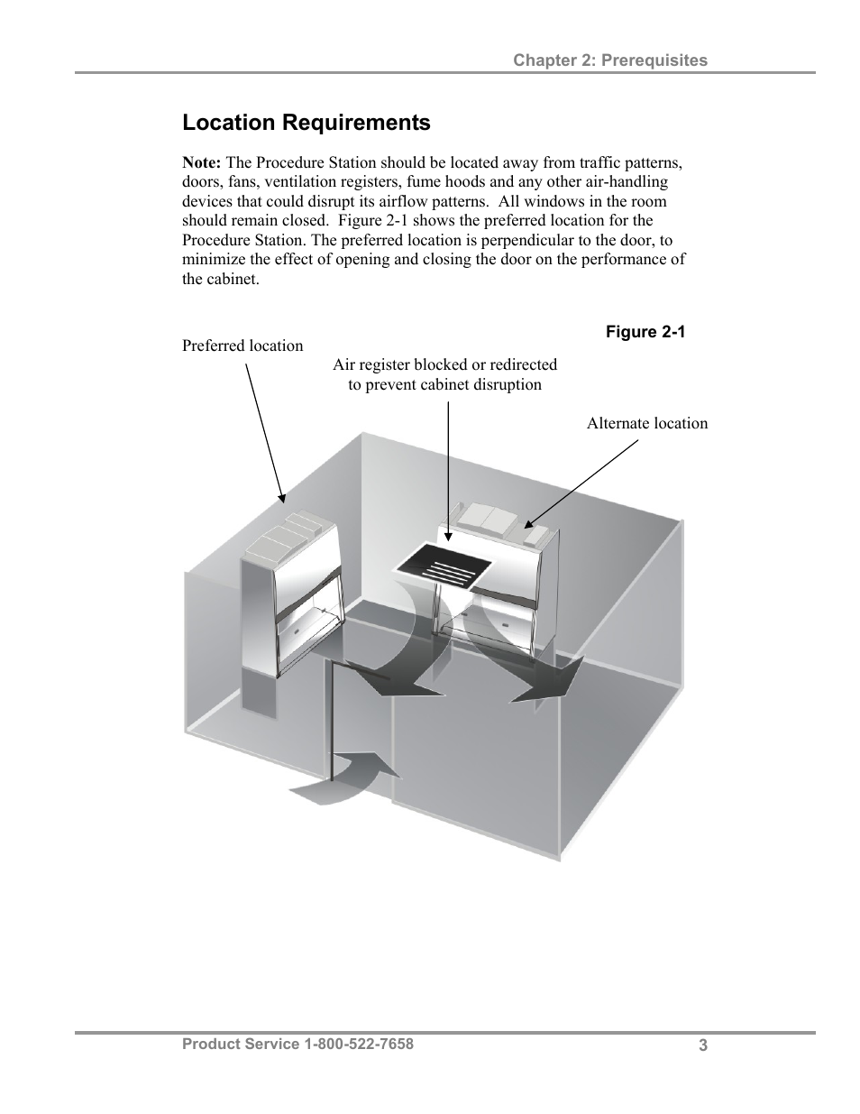 Location requirements | Labconco PuriCare Procedure Stations 38100 User Manual | Page 8 / 70