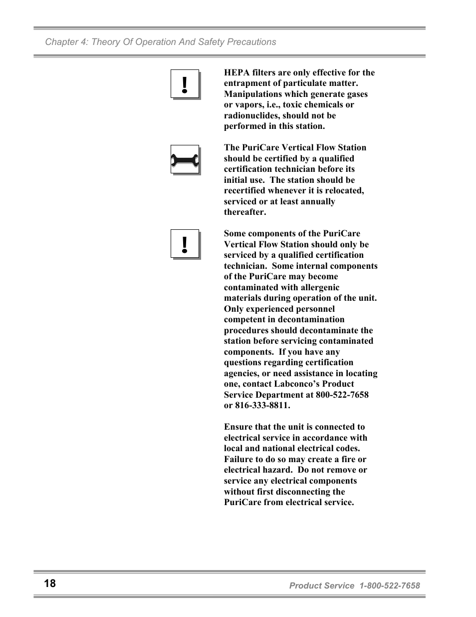 Labconco PuriCare Vertical Flow Stations 3830020 User Manual | Page 22 / 58