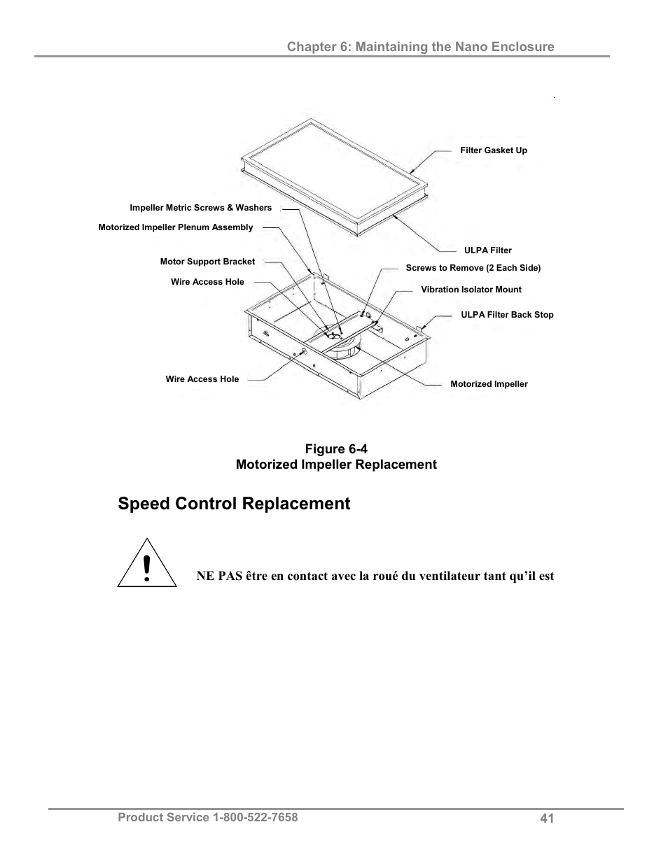 Speed control replacement | Labconco XPert Nano Enclosures 38876 Series User Manual | Page 46 / 67