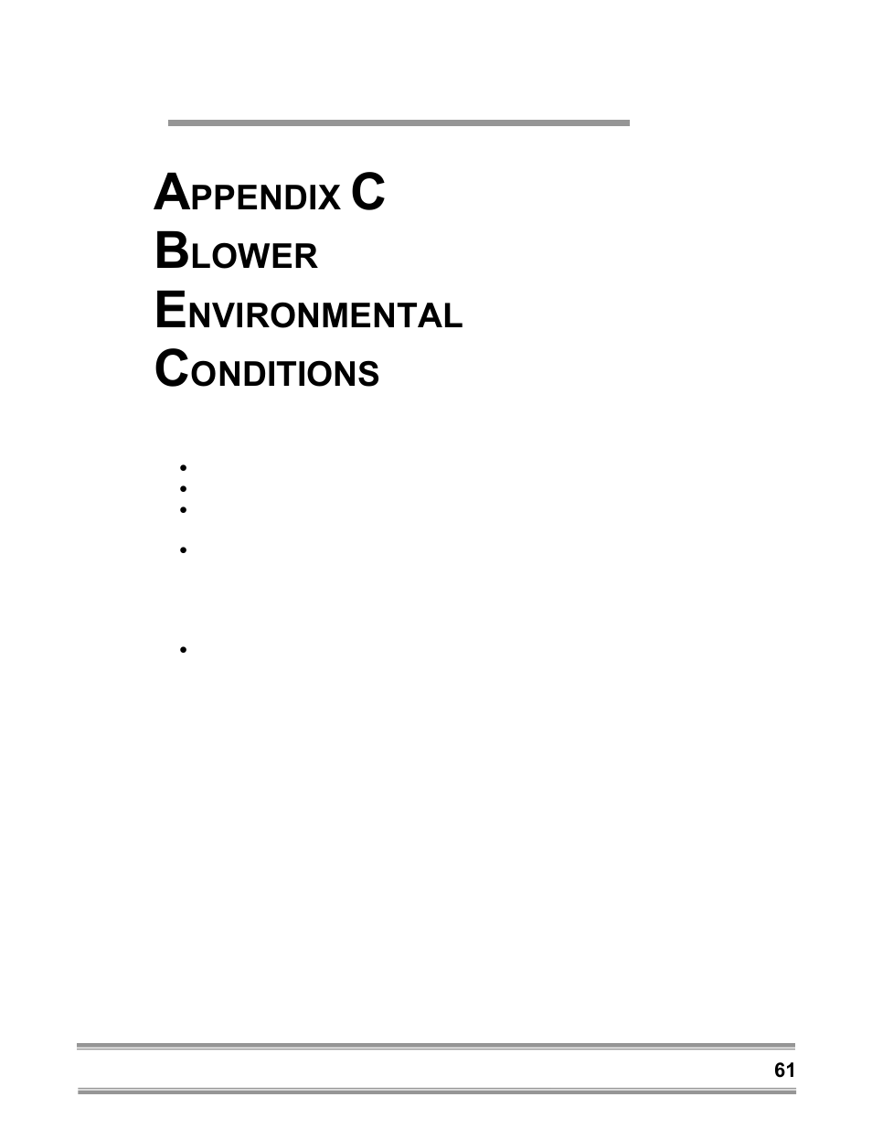 Ppendix, Lower, Nvironmental | Onditions | Labconco Coated Steel, Fiberglass and PVC Blowers 7183200 User Manual | Page 65 / 65