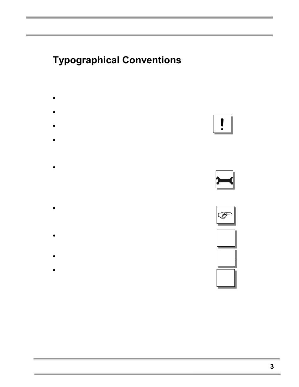 Typographical conventions | Labconco Coated Steel, Fiberglass and PVC Blowers 7183200 User Manual | Page 7 / 65