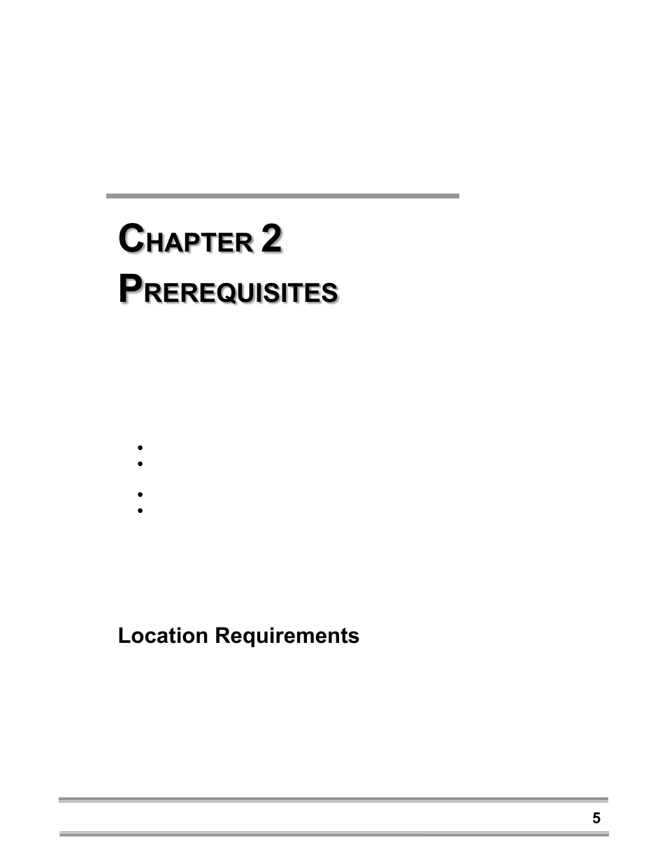 Hapter, Rerequisites, Location requirements | Labconco Coated Steel, Fiberglass and PVC Blowers 7183200 User Manual | Page 9 / 65