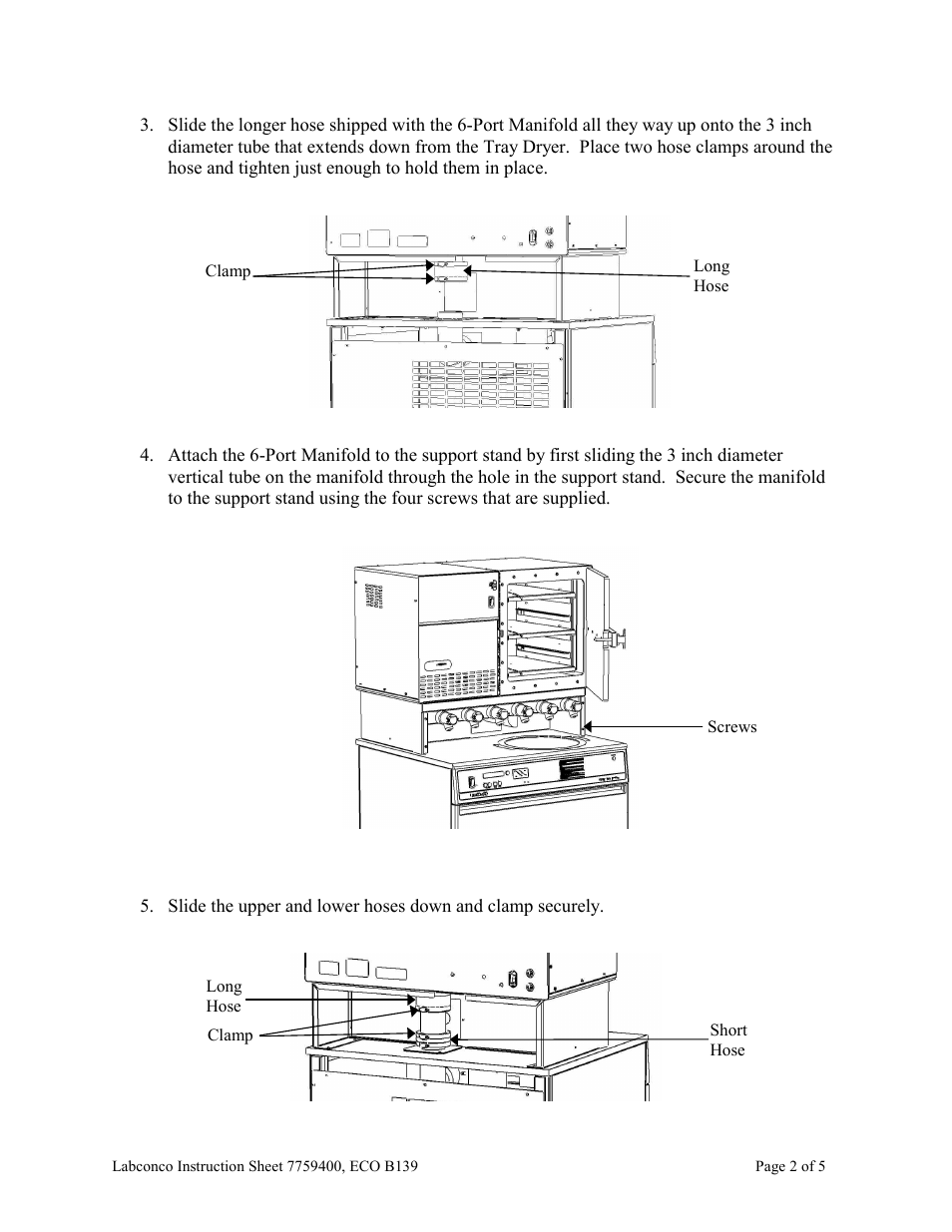 Labconco 6-Port Manifold for FreeZone Stoppering Tray Dryers and Bulk Tray Dryers User Manual | Page 2 / 5