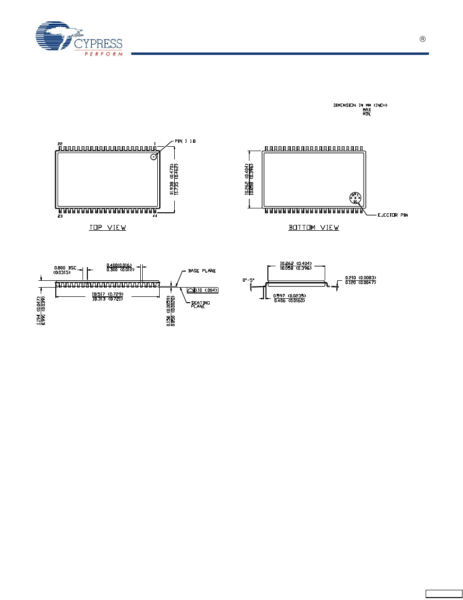 Package diagrams | Cypress CY62157ESL User Manual | Page 11 / 12
