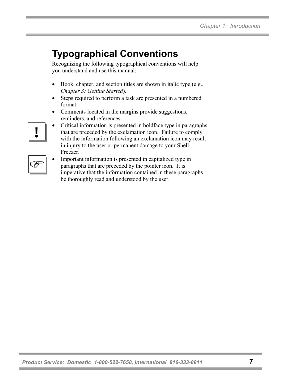 Typographical conventions | Labconco FreeZone Benchtop Freezer User Manual | Page 10 / 27
