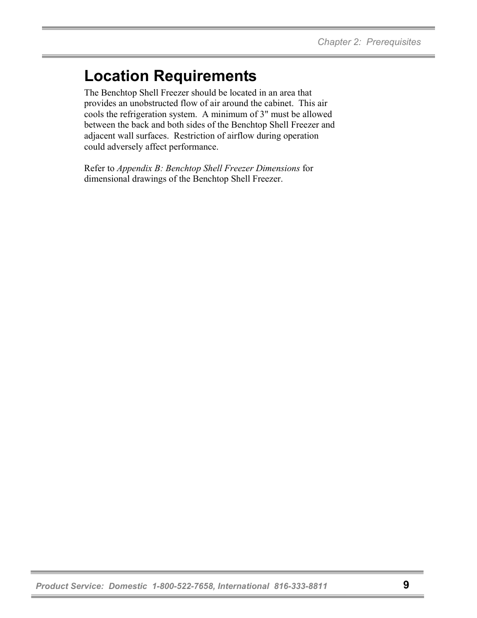 Location requirements | Labconco FreeZone Benchtop Freezer User Manual | Page 12 / 27