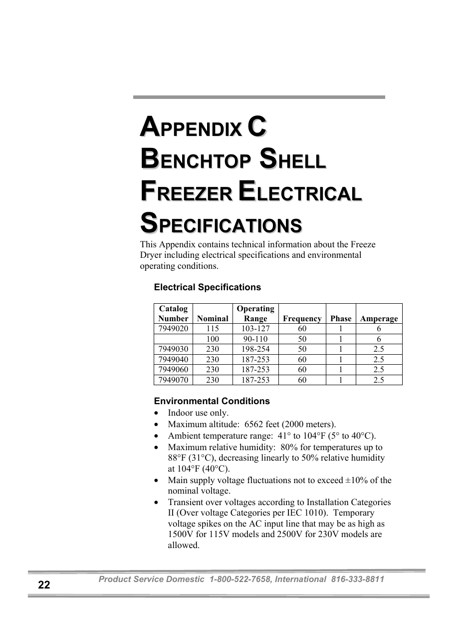 Labconco FreeZone Benchtop Freezer User Manual | Page 25 / 27