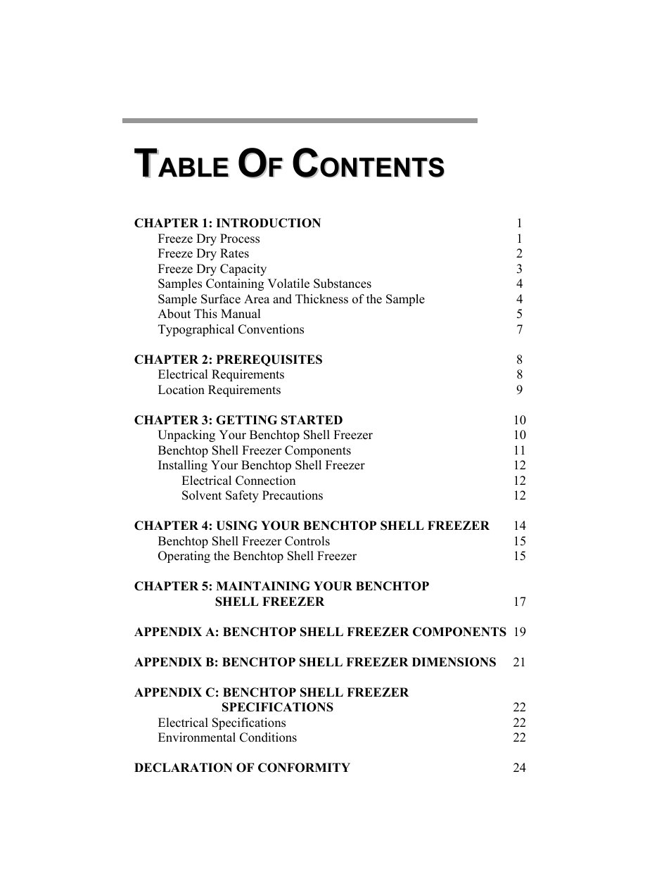 Labconco FreeZone Benchtop Freezer User Manual | Page 3 / 27