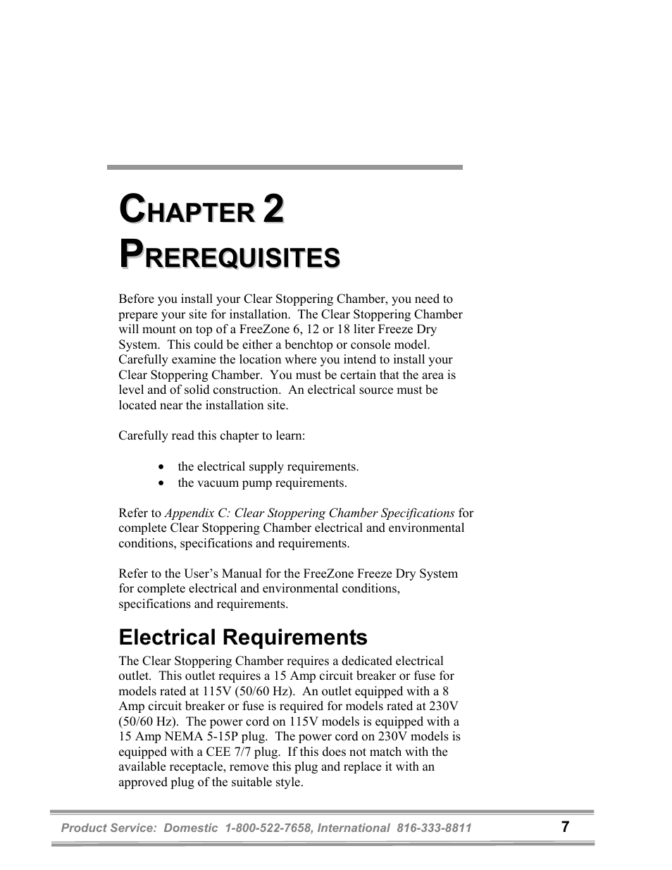 Labconco FreeZone Clear Stoppering Chambers User Manual | Page 11 / 32