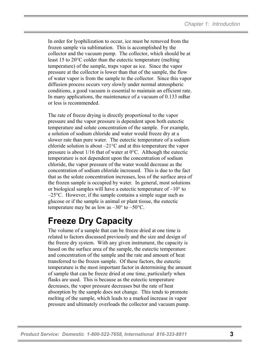 Freeze dry capacity | Labconco FreeZone Clear Stoppering Chambers User Manual | Page 7 / 32