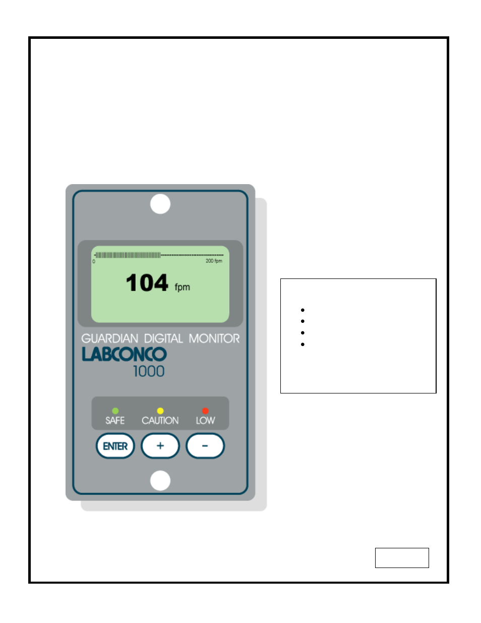 Labconco Guardian 1000 Digital Airflow Monitor User Manual | 20 pages