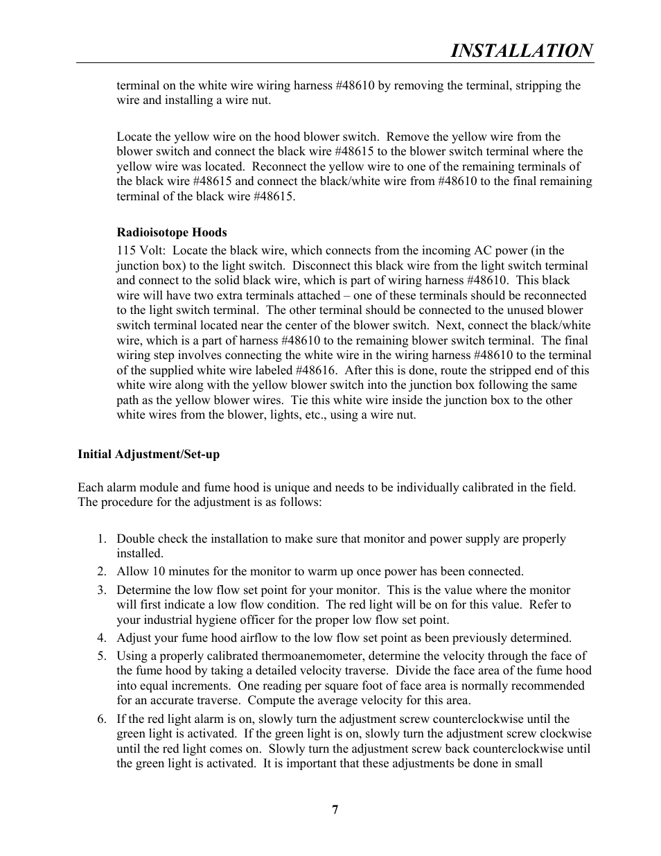 Installation | Labconco Guardian Jr. Airflow Monitor 9743200 Series User Manual | Page 11 / 25