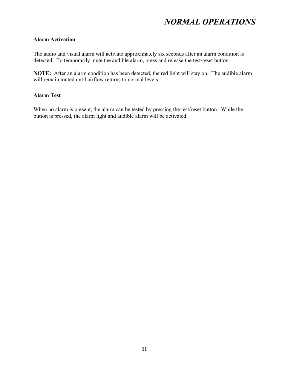 Normal operations | Labconco Guardian Jr. Airflow Monitor 9743200 Series User Manual | Page 15 / 25