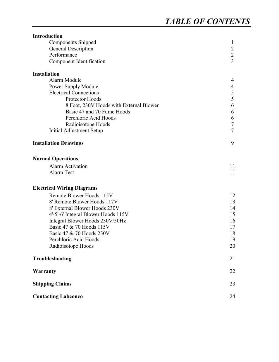 Labconco Guardian Jr. Airflow Monitors 4865001 User Manual | Page 2 / 27