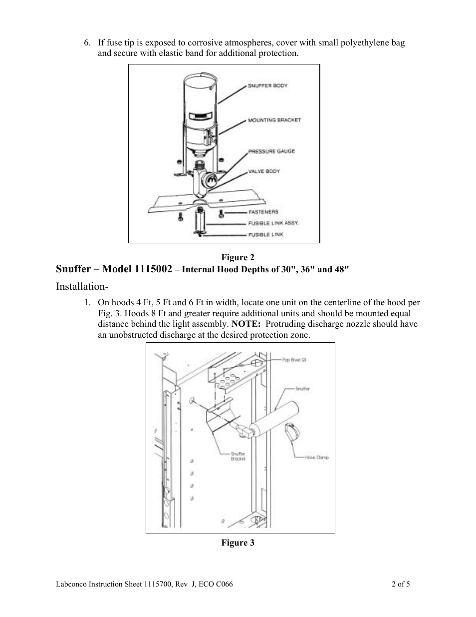 Labconco Snuffer Fire Extinguishers 1115004 User Manual | Page 2 / 5
