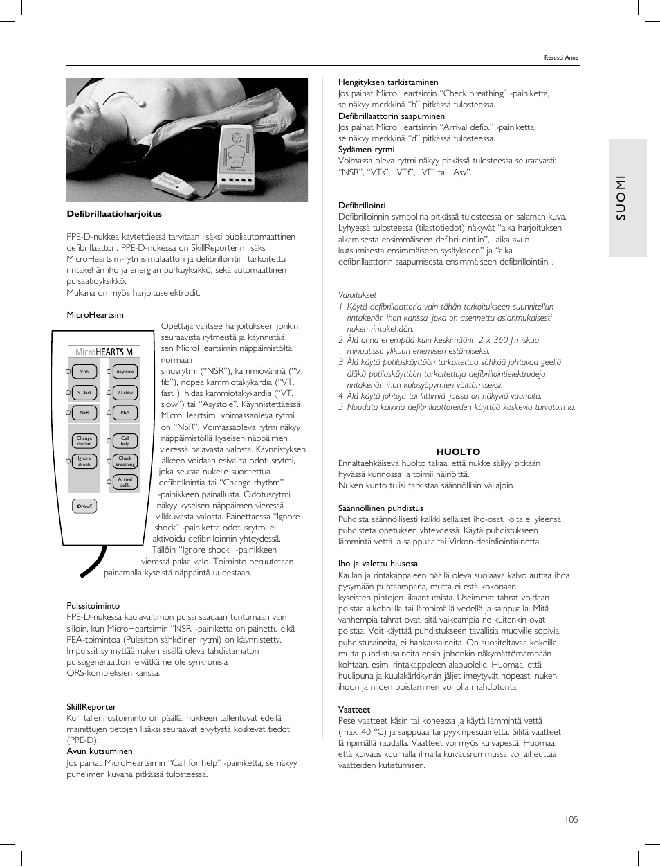 Su o m i | Laerdal Resusci Anne CPR-D User Manual | Page 105 / 112