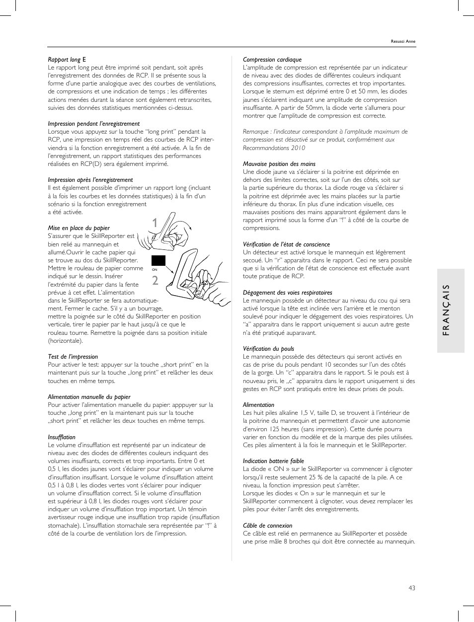 Laerdal Resusci Anne CPR-D User Manual | Page 43 / 112