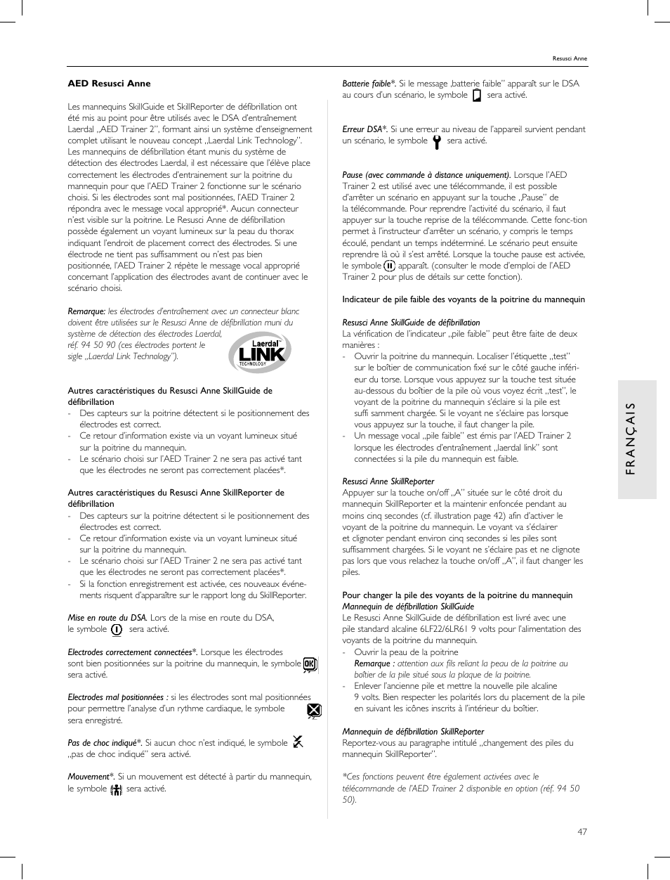 Laerdal Resusci Anne CPR-D User Manual | Page 47 / 112