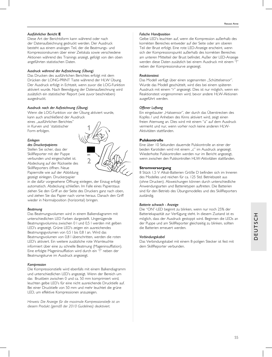 Laerdal Resusci Anne CPR-D User Manual | Page 55 / 112