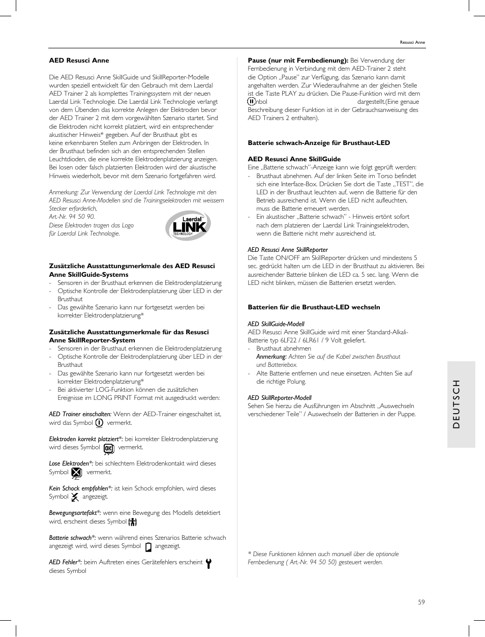 Laerdal Resusci Anne CPR-D User Manual | Page 59 / 112