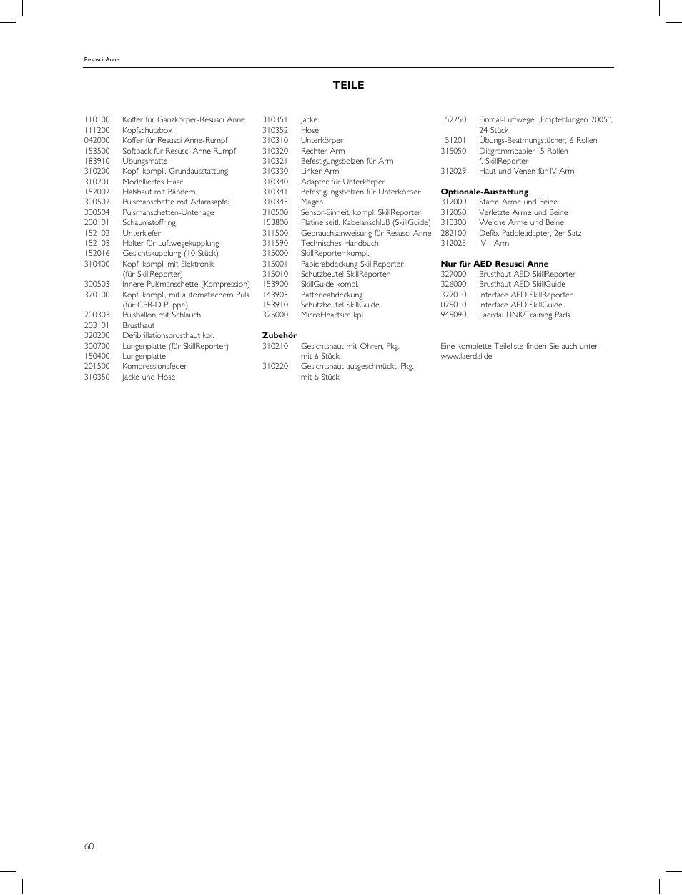 Laerdal Resusci Anne CPR-D User Manual | Page 60 / 112