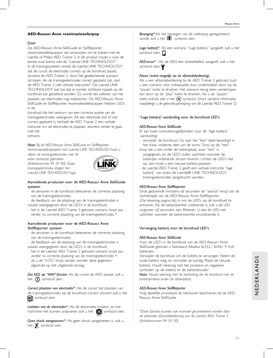 Laerdal Resusci Anne CPR-D User Manual | Page 71 / 112