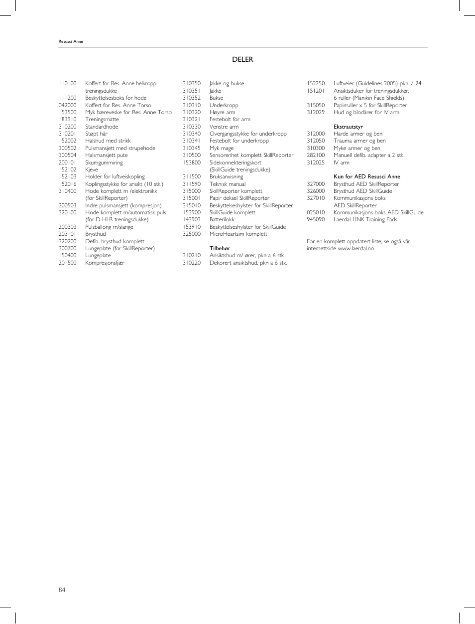 Laerdal Resusci Anne CPR-D User Manual | Page 84 / 112